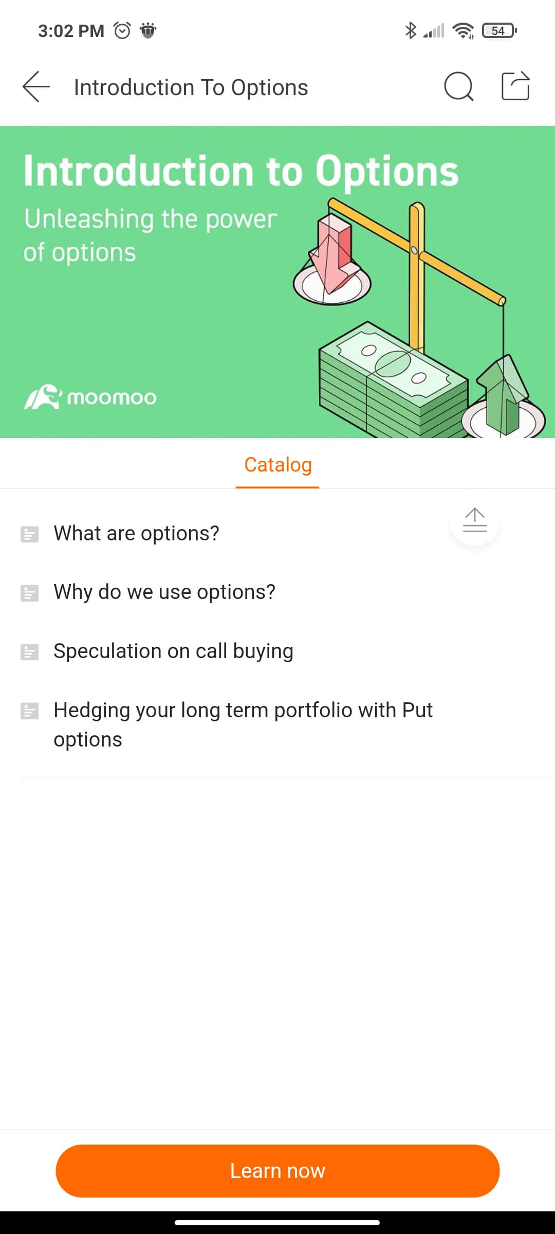 moomoo intro to options